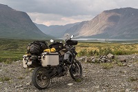 F800 at an overlook on the Denali Highway